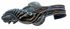 Antique Victorian Era Single Bronzed Curtain Tie Back With Floral Detail c 1900