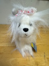Webkinz Yorkie HM070 white fuzziew/ATTACHED CODE NEVER OPENED OR USED