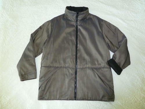 MYCRA PAC Revers Taupe-Bronze & Black Padded Wind Rain Zip Stow Hood Coat S M L - Picture 3 of 12