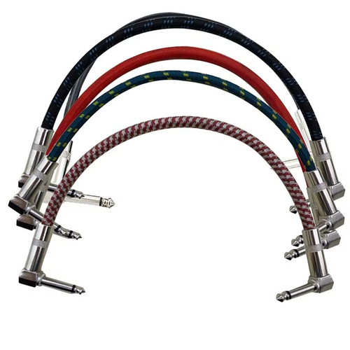 30Cm Braided Instrument Guitar Cable Patch Cords Lines Effect Lead Right - Picture 13 of 13