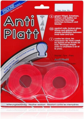 Proline Antiplatt Fahrrad Pannschutz 25-28 x 622 rot f. 28''