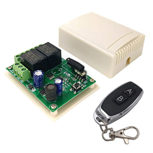 DC 6V 12V 24V 2CH RF Relay Transmitter Wireless Remote Control 433MHz Universal - Picture 2 of 20