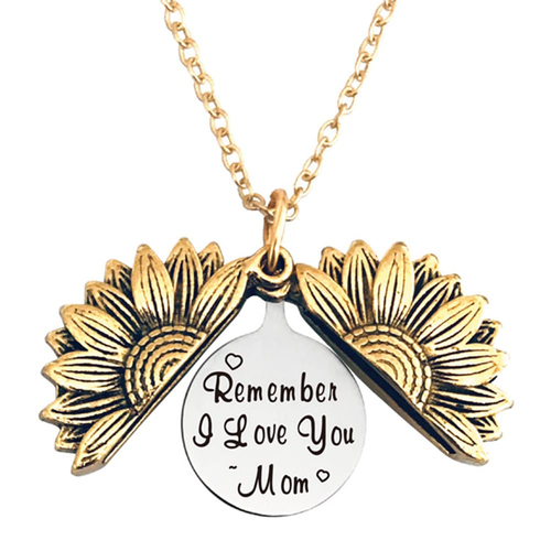 Gift Necklaces for Mom Mother from Daughter Son Remember I Love You Mom Necklace