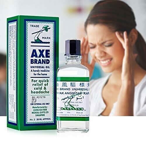 Axe Brand Universal Oil | Quick Fast Relief Cold and Headache 3 5 10 56ml USA - Picture 1 of 4