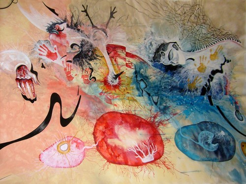 pittura moderna arte contemporanea astratta quadri tela dipinto figurativo donna - Picture 5 of 24