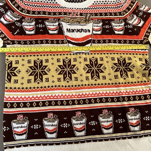 Maruchan Ramen Noodle Men's Pullover Christmas Holiday Sweater XL Logo Mint - Bild 6 von 9