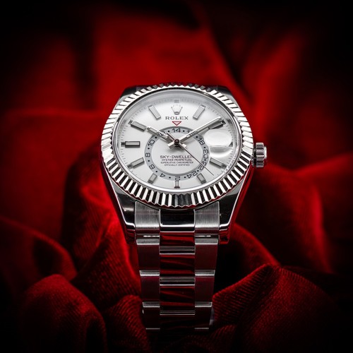 Rolex Sky-Dweller Stainless Steel White Dial Oyster 326934 White Gold Fluted - 第 3/24 張圖片