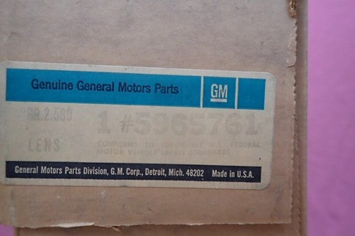 1972 Buick LeSabre Wildcat Electra Parking Light Lens, LH, NOS! 5965761 - Picture 7 of 7