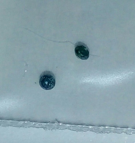2 Diamantes azul mejorado 1.5 Mm. 0.03 Ct. - Imagen 3 de 11