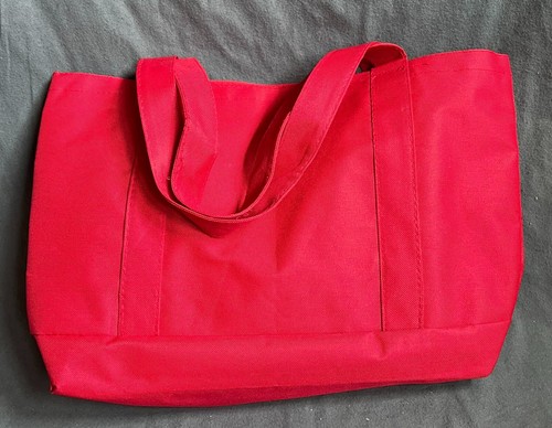 Red Hat Society Tote Bag RED HAT DIVA with Purple Feather Hand Held Fan - Picture 3 of 5