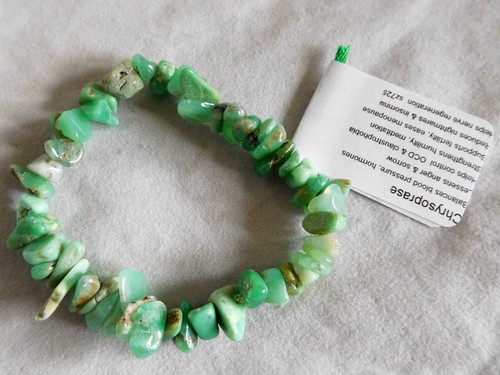 Natural Chrysoprase Gemstone Chip Bracelets by Healing Light Stones - Picture 17 of 19