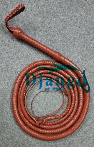 Indiana Jones Bullwhip 12 trenzado superior cuero de vaca tiro cargado látigo adulto - Imagen 8 de 37