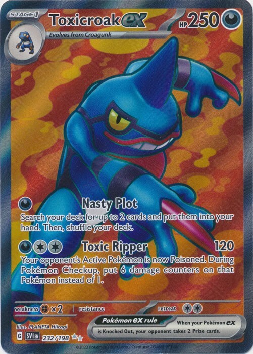 Toxicroak ex - 232/198  Ultra Rare Scarlet & Violet Base Set Pokemon TCG