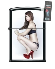Zippo Red Shoe Girl Series IV, #4 Lighter + FLINT PACK