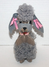 Dakin Dream Pets Japan Vintage 1960s Plush Sawdust Stuffed Dog Gray Poodle