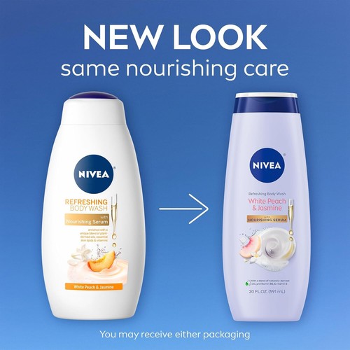 NIVEA erfrischendes Duschgel aus weißem Pfirsich und Jasmin 20 flüssige Unzen Flasche - Bild 2 von 9