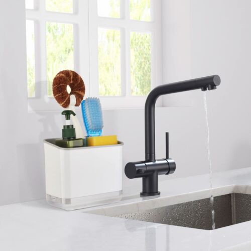 Kitchen Sink Caddy Organizer CounterDish Sponge Holder and Brush Holder with ... - Picture 5 of 7