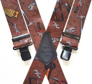 Mens Braces Heavy Duty 2/" or 1.5/" Tartan Hunter Green Plaid Trouser Black Clips