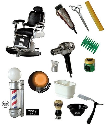 AMERICAN BARBER STYLE Capsule Toy 5 Types Set Full Comp Miniature Toy Gift Japan - Picture 8 of 12