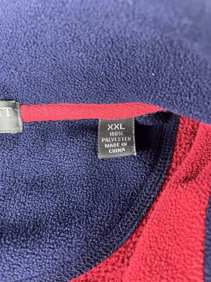 Lyle & Scott Vest Full Zip Jacket Men’s Size XXL Red Fleece Polyester Golf - Image 4 of 4