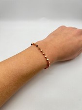 18K Ros&eacute;gold Armband mit Kuben &ndash; Damenarmband italienisches Design handgemacht