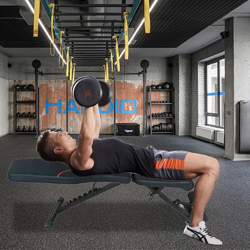 Adjustable Sit Up Weight Bench Foldable Strength Training Flat Incline Decline - Picture 6 of 7