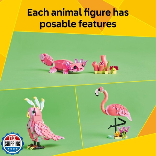 LEGO Creator 3 in 1 Wild Animals: Pink Flamingo Animal Building Toy - Include - Picture 4 of 5
