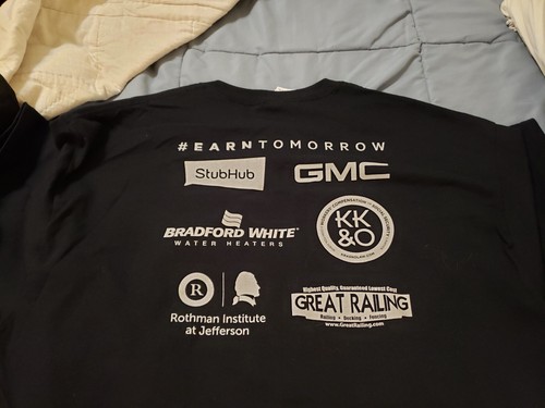 EARN TOMORROW.PHILADELPHIA FLYERS PLAYOFFS ADULT BLACK TEE SHIRT - SIZE XL - Picture 4 of 5