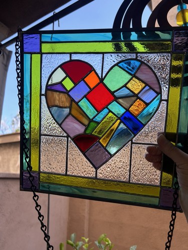 Zinkglasscheibe 12,5" quadratisch "komplizierte Stücke des Herzens" - Bild 1 von 18