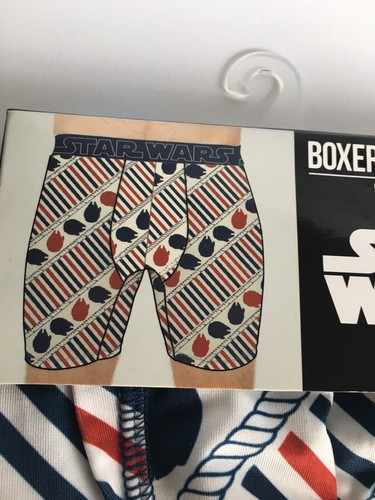 NEW Men’s STAR WARS Millennium Falcon Poly Blend Boxer Brief Size S Gift Patriot - Picture 2 of 4