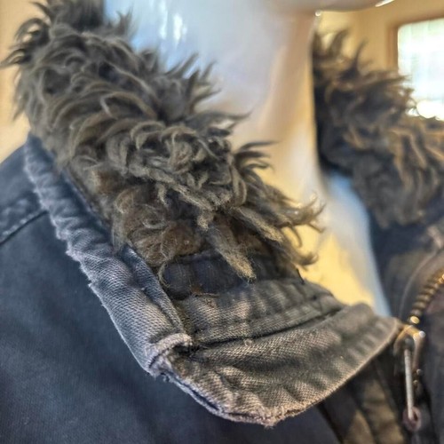lack Abercrombie & Fitch sherpa lined Adirondack bomber jacket size Medium Y2K - Picture 7 of 8