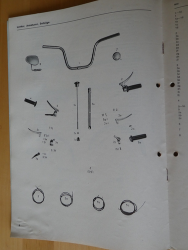 original Hercules CITYBIKE CB1 CB2 Ersatzteile Liste 1971 Ersatzteile Katalog - Bild 5 von 5