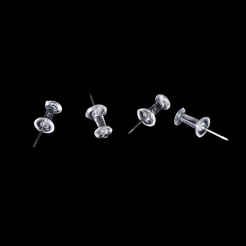 High 40 Pcs Transparent Push Pins Notice Board Map Thumb Tacks Point Bulletin - Photo 5/11