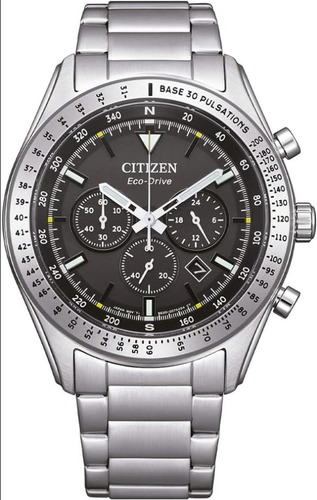Orologio Citizen Uomo Acciaio Eco Drive Cronografo Quadrante Nero _CA4600-89E - Foto 1 di 2