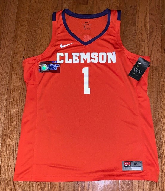 Men's Nike 1 Orange Clemson Tigers Replica Basketball Jersey XL NWT eBay