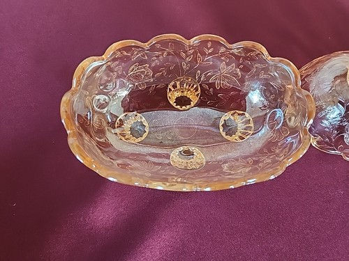 Floragold Jeannette modello Louisa piccole ciotole ovali 4 piedi 5 3/8"x2" (A3) 2pz - Foto 6 di 8