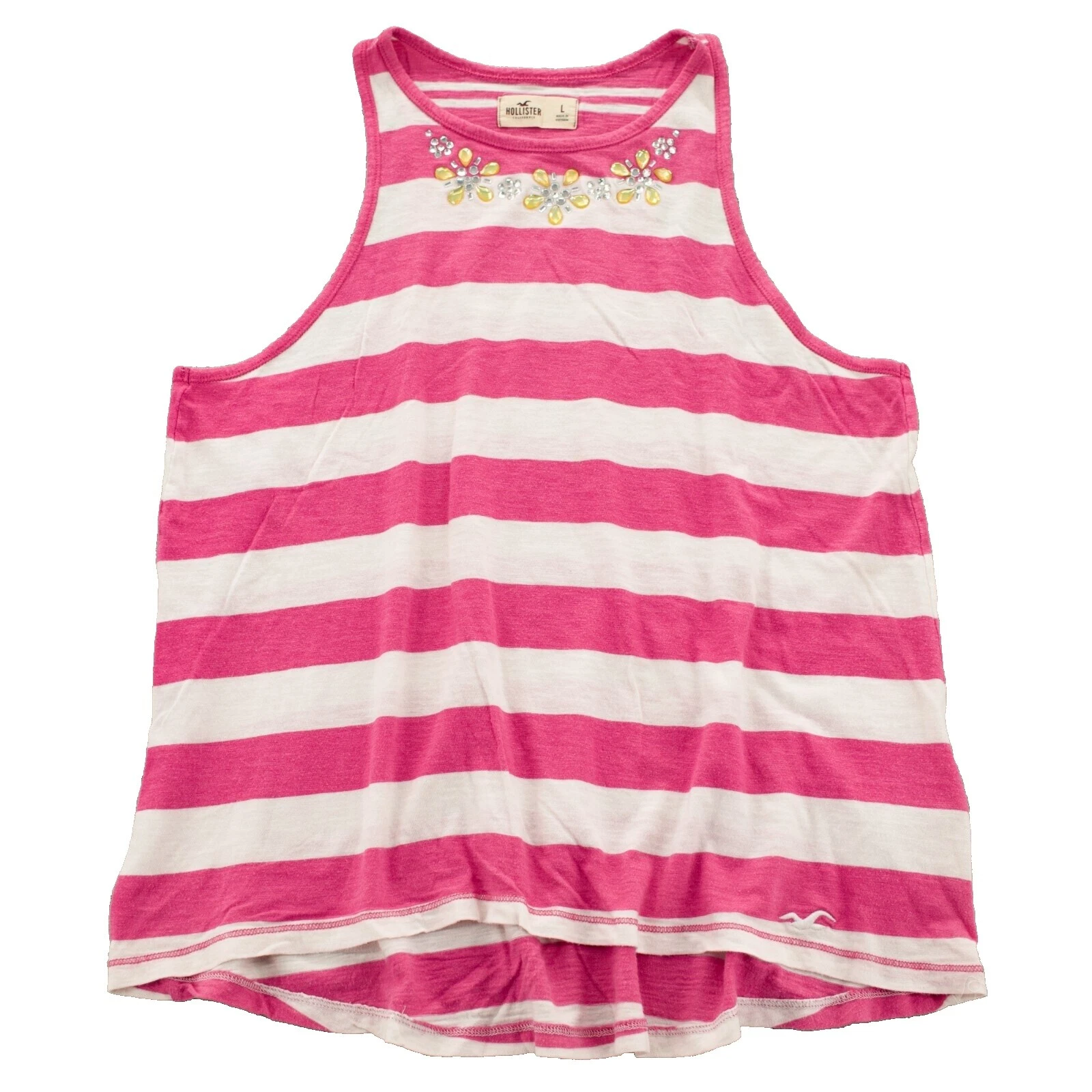 Camisetas sin mangas a rayas Hollister para De mujer