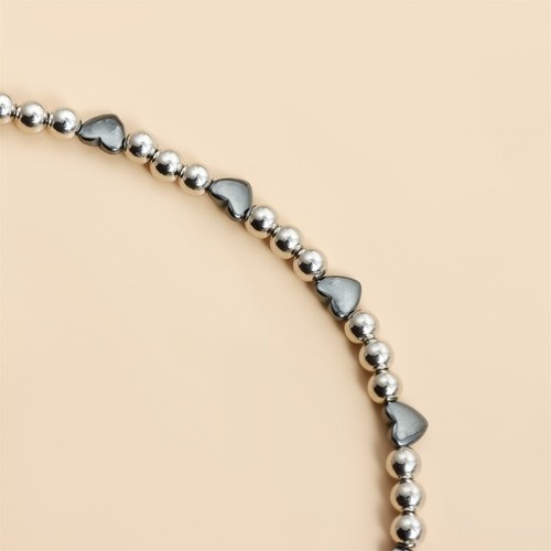 Beads Necklaces Clavicle Chain Necklace Heart Necklace Splicing Necklace - Picture 3 of 8