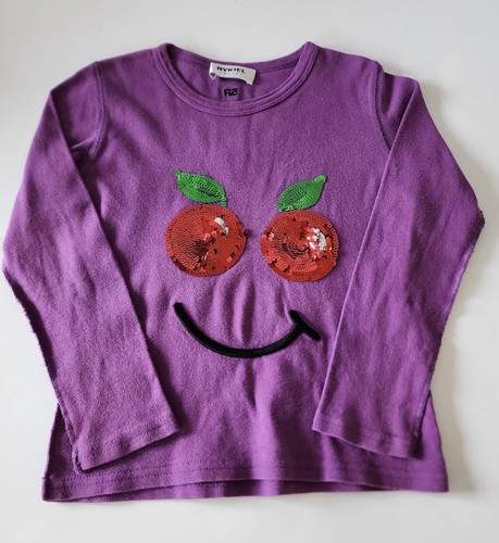 Sonia Rykiel Girls' Cotton Blend Sequin Embellished Top Sz 4 Years Pre-owned - Picture 2 of 7
