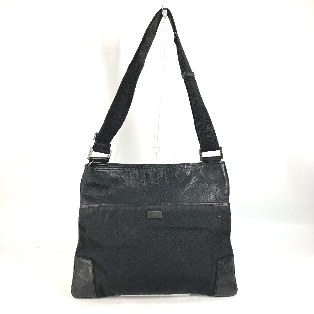 GUCCI ブラックナイロンバッグ GUCCI グッチ バッグ メンズ ブランド ショルダーバッグ GG