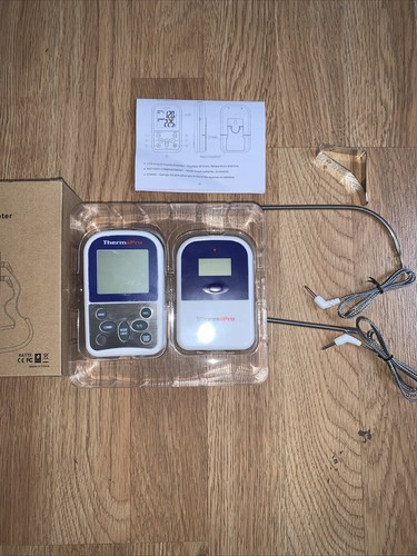 Thermo Pro Remote Thermometer Dual Probe TP 12 Meat Cooking Grill Count Up Down - Picture 2 of 5