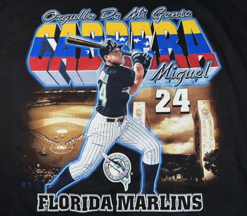 NEW Vintage MIGUEL CABRERA Florida Marlins Lee Sport Adult 2XL T-Shirt Rare! - Picture 2 of 10