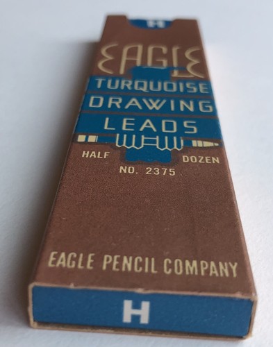 Vintage EAGLE Turquoise Drawing Lead 2375 H 2mm Refill 6pk USA - Picture 3 of 11