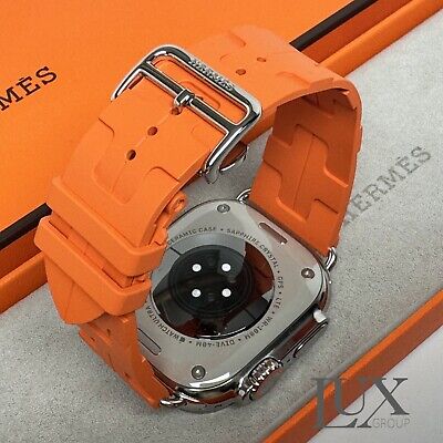 Hermes Apple Watch Ultra 2 Titanium 49mm Polished w/ Hermes Hermes Apple Watch Ultra 2 Titanium 49mm Polished w/ Hermes