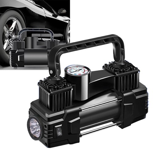 12V Heavy Duty Tire Inflator - Car Electric Air Compressor Pump -Pointer Gauge - Picture 4 of 10