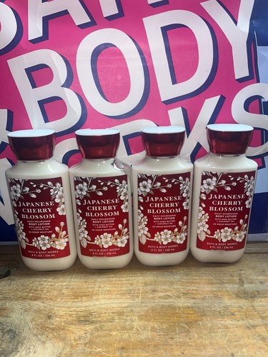 4 BATH & BODY WORKS JAPANESE CHERRY BLOSSOM BODY LOTION 8 oz each