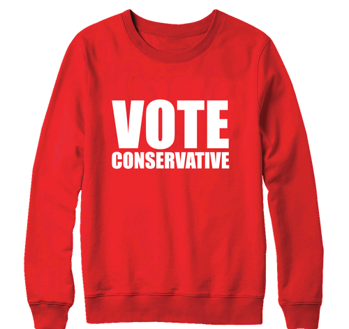 Vote Conservative Sweatshirt UK Politician General Party Election Vote Public - Picture 8 of 16
