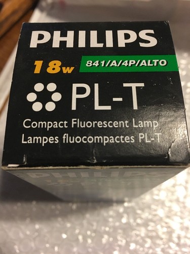 1~ Philips PL-T 18W/841/A/4P/ALTO GX24q-2. Long Life Amalgam Compact bulb. NIB - Picture 9 of 10