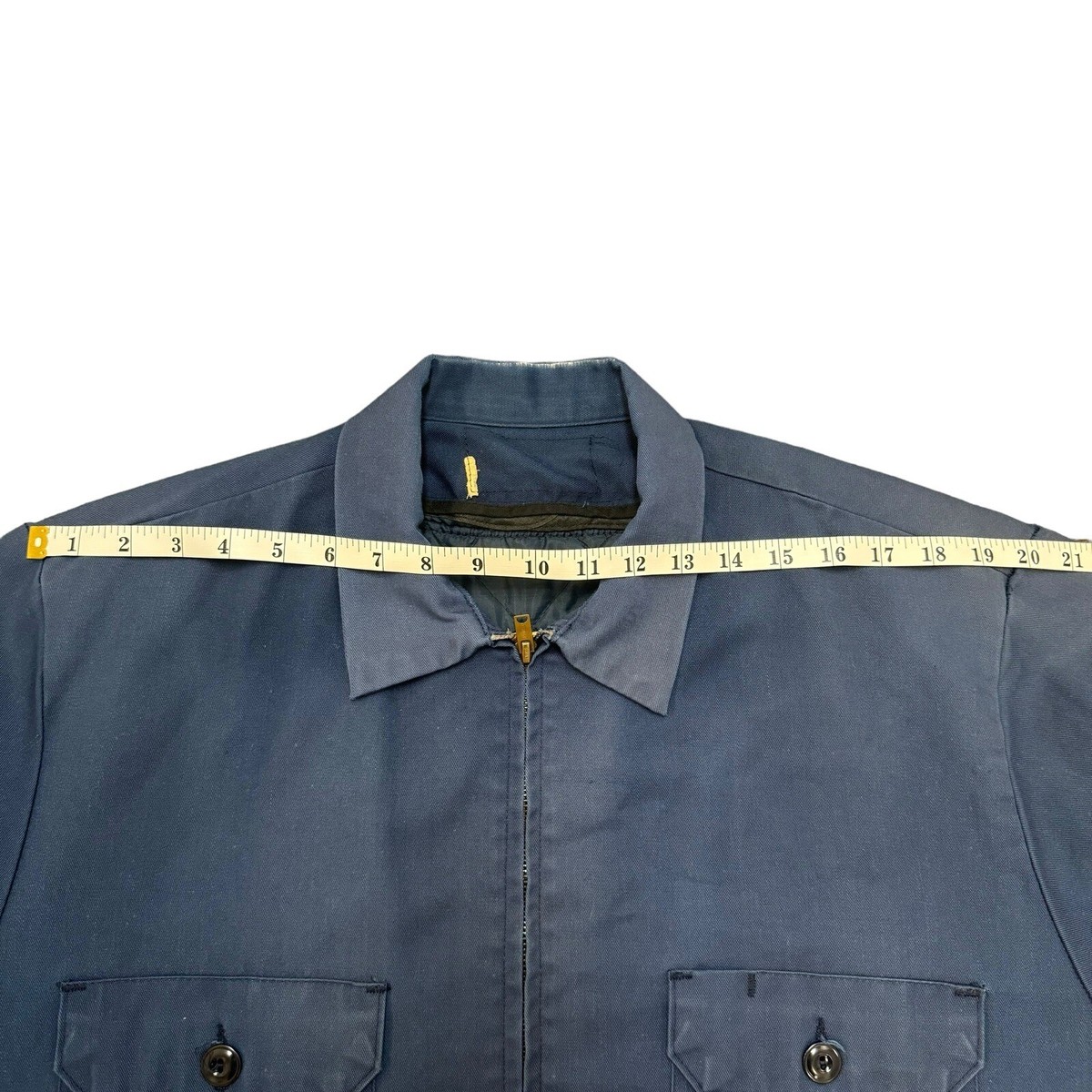Vintage 1970s Sun Faded Navy Boxy Work Wear Corporation