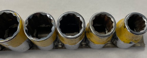Vtg. CRAFTSMAN 9 Pc Lot SAE 1/2" Drive 12point Sockets G Series - Picture 4 of 8